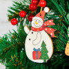 Подвеска новогодняя "Снеговик с подарочками"