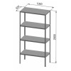 Стеллаж MS 200KD/100x50/4