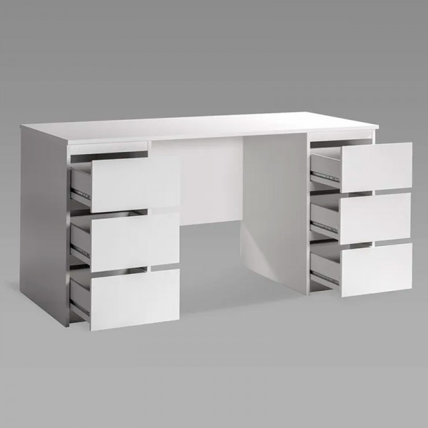 Стол письменный с ящиками "Кастор" белый Стол письменный с ящиками "Кастор" белый
