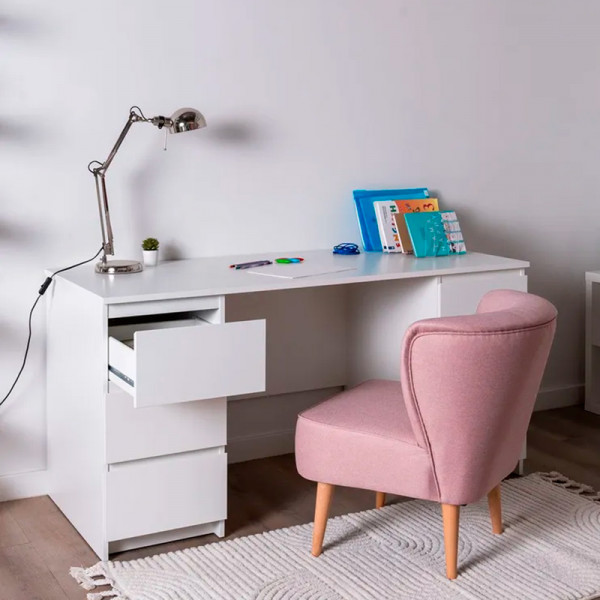 Стол письменный с ящиками "Кастор" белый Стол письменный с ящиками "Кастор" белый