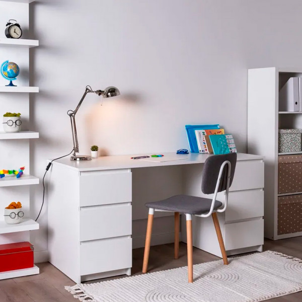 Стол письменный с ящиками "Кастор" белый Стол письменный с ящиками "Кастор" белый