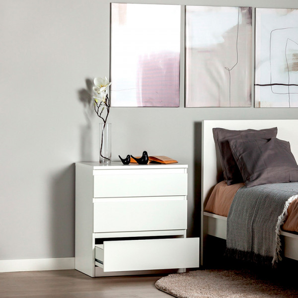 Комод "Кастор" 3 ящика (белый) Комод "Кастор" 3 ящика (белый)