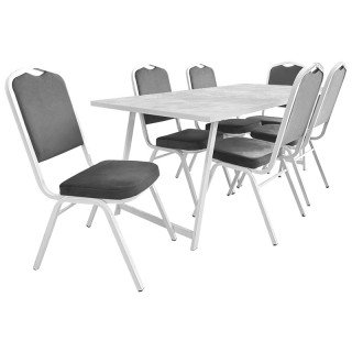 Комплект мебели "Арзу Плюс" (бетон светлый, гоб.темно-серый)