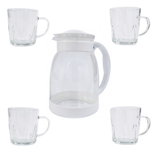 Набор из 5-ти предметов (1 кувшин 1200+ 4 стакана 200 млн) ZT-254