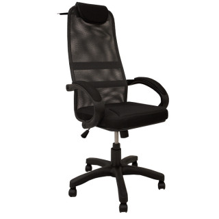 Кресло "Ленайс" с плечиком (мет.каркас) подл.пл.303 с накл.,крест.пл.d416/ 700 м/п, кол JL