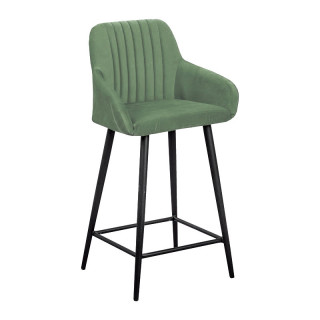 Стул барный Джус цв.каркас (кзам PU/гоб.stock) FIORE OLIVE cветло-зелёный