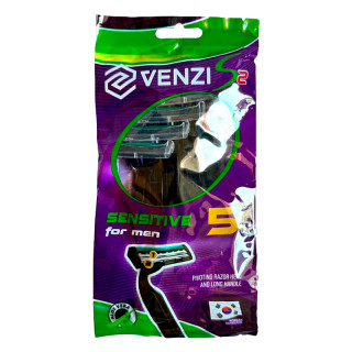 Одноразовые бритвенные станки Venzi S2 в пакете 5 шт