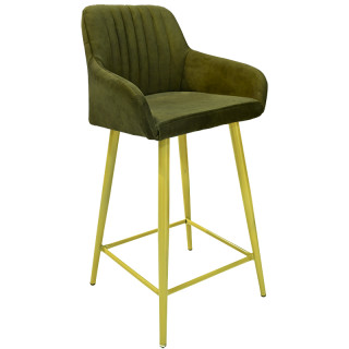 Стул барный "Джус"  (золото; оливково-зеленый (Goya olive))
