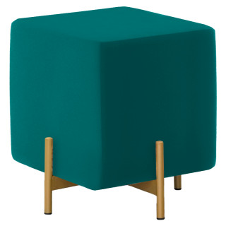 Пуфик Риос 40*40 цв.каркас (кзам PU/ гоб.stock) бирюзовый