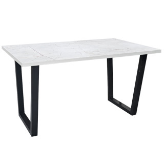Стол "Рамон" (к столешнице 1400*800 F цв.люкс) мрамор белый