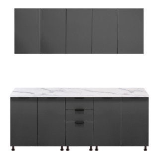 Кухня Фортуна 2.0 Графит (в комплекте столешница)