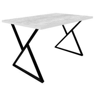 Стол Миссони (1600х800 столешница F цв.Люкс) Бетон светлый Стол Миссони (1600х800 столешница F цв.Люкс) Бетон светлый