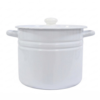 Кастрюля эмалированная цил 9,0л без рисунка