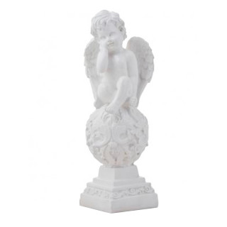 арт.251  Изделие из гипса "Ангел на шаре" малый (380*150мм)