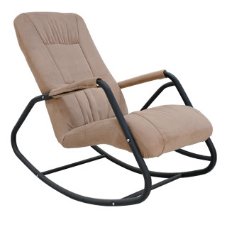 Кресло-качалка Эсма цв.каркас (кзам PU) гобелен GRACE BEIGE