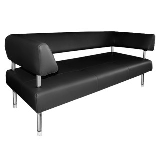 Диван с подлокотниками "Офис" 2 (кзамPU/гоб.stock)