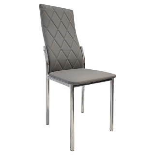 Стул хром "Мираж "Ромб" (Блисс кожзам графит)