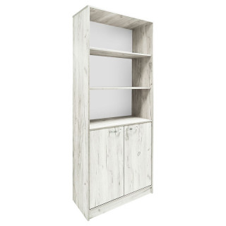 Стеллаж широкий "КУЛ-123" цв.Люкс Дуб крафт белый