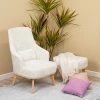 Кресло отдыха "Комфорт-5" Высокая спинка (PLUSH WHITE ONYX, Бесцветный Лак)